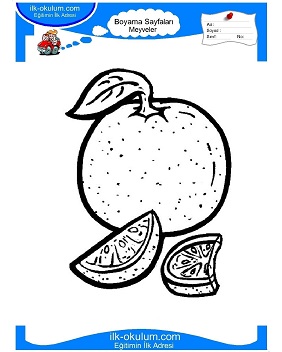 Çocuklar İçin Limon Boyama Sayfaları 